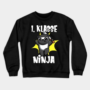 1. Klasse Ninja Panda Kinder Einschulung Crewneck Sweatshirt